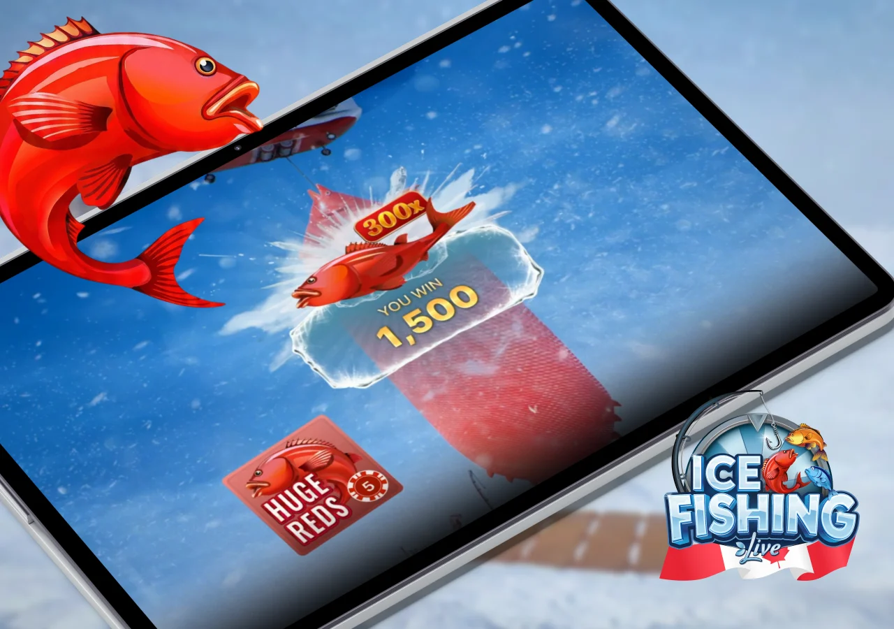 An overview of the Ice Fishing slot game with its fishing theme, bonuses, and gameplay mechanics.